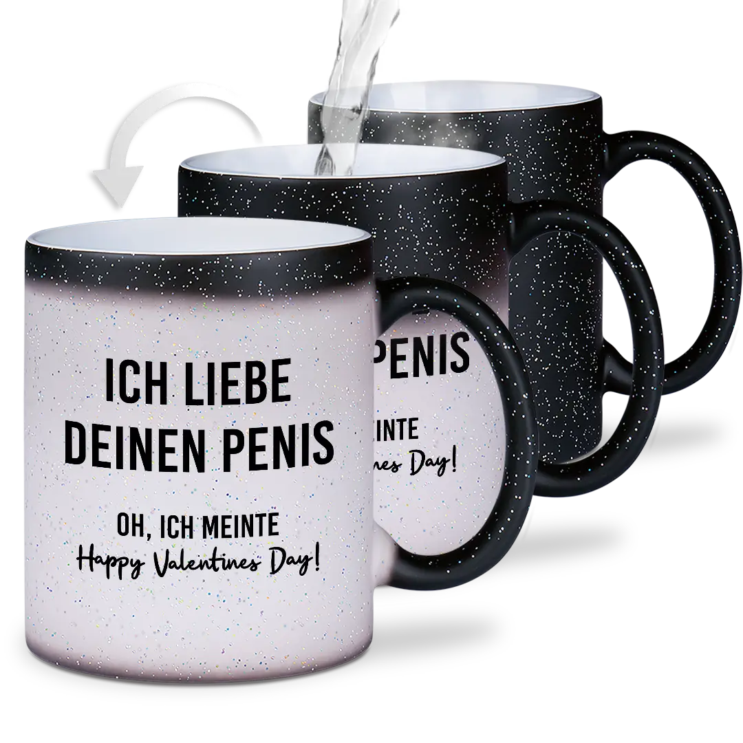 Ich liebe deinen Penis (Valentinstag) - Magic Glitzertasse Glitzertassen.de Ich liebe deinen Penis (Valentinstag) - Magic Glitzertasse Glitzertassen.de