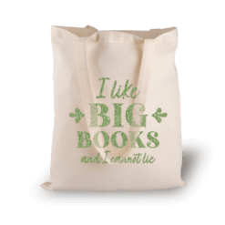 I like big books and I cannot lie - Glitzer Einkaufstasche