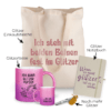 Ich Liebe Glitzer Startaket - Glitzertasse, Glitzertasche, Glitzer Notizbuch, Extraportion Glitzer