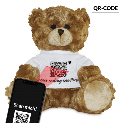 QR Code Teddybär für Valentinstag