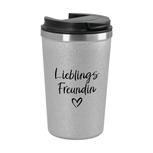 Lieblingsfreundin - Glitzer-Thermobecher To Go
