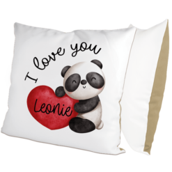 I Love you - Personalisiertes Kissen mit Pandabär